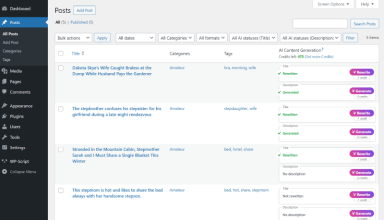 WPS AI Content Generator dans WordPress